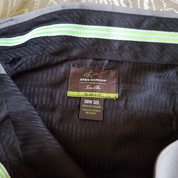 Greg Norman Collection Gray Dress Pants Flat Front - Picture 3 of 3